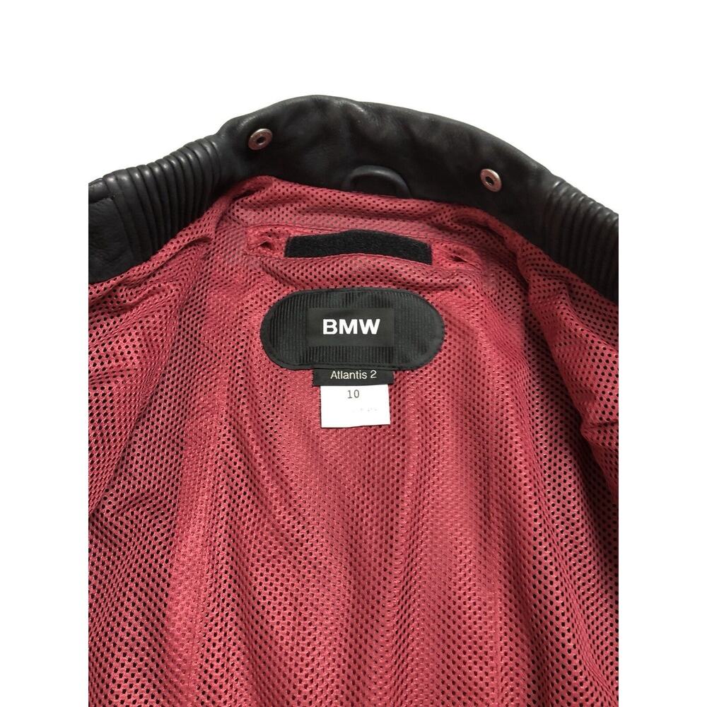 BMW Atlantis 2 Motorcycle‎ Jacket Black Leather Padded Lined Heavy Women's $1100 - Picture 5 of 5